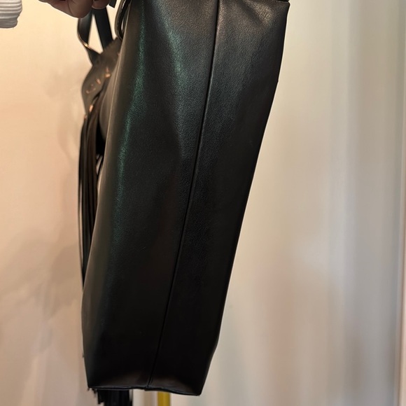 Victoria's Secret Black Fringe Tote with Cascading Tassels - Picture 7 of 12